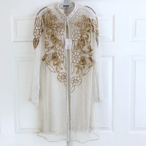 HP 🎉 Vintage Beaded Sequin Duster Kimono jacket